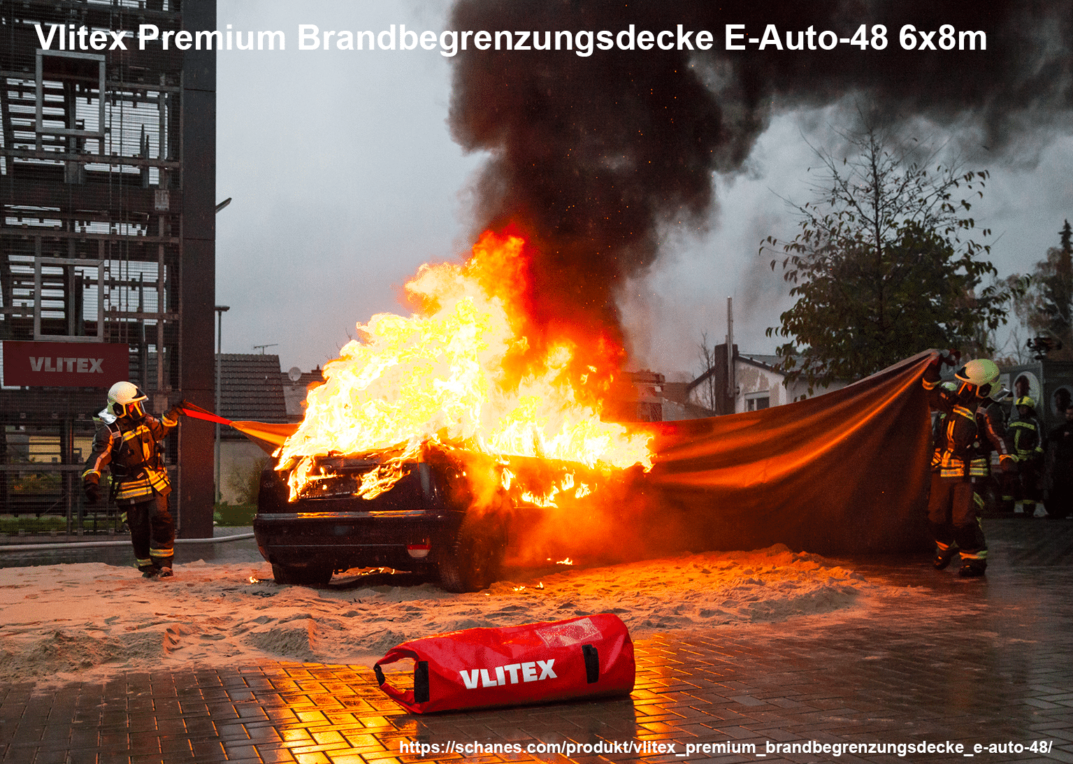 Vlitex Premium Brandbegrenzungsdecke E-Auto-48 6x8m