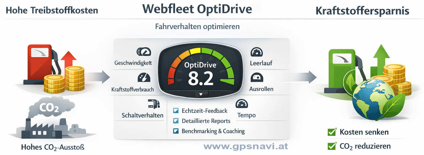 Treibstoffkosten im Fuhrpark senken: Warum Webfleet OptiDrive den Verbrauch dort reduziert, wo Unternehmen wirklich Einfluss haben